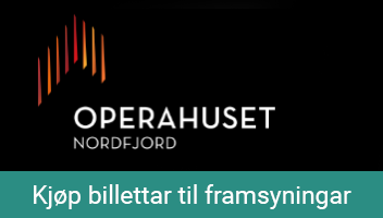 Logo Operahuset Nordfjord, med lenke til billettkjøp.